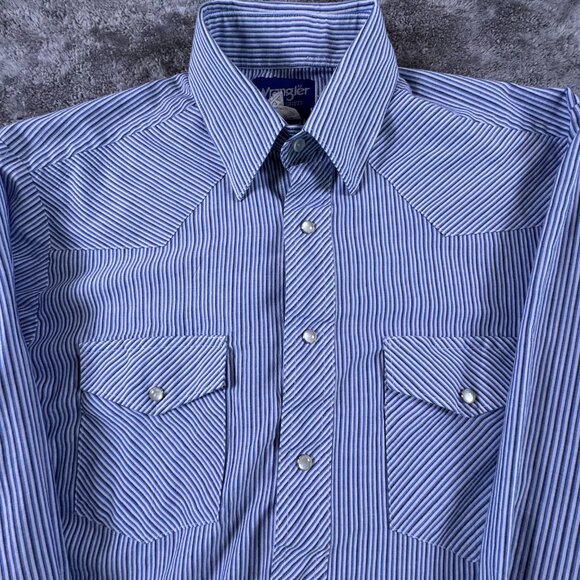 Vintage Wrangler Womens L Western Pearl Snap Shirt - Picture 2 of 7